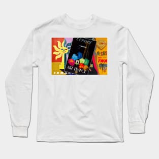 Europe Air France Vintage Travel Art Long Sleeve T-Shirt